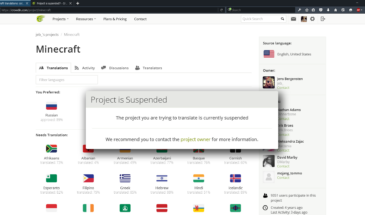 Проект перевода Майнкрафт восстановит работу