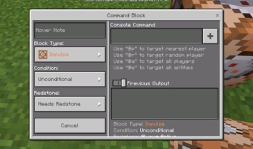Pocket Edition 1.0.5.0 (beta 1): командный блок и команды к нему