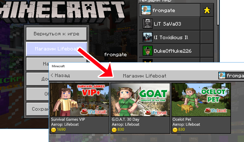 Для серверов-партнёров продажа товаров организована очень удобно