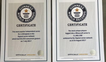 Сервера Hypixel попали в книгу рекордов Гиннеса