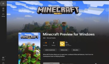 Minecraft Preview доступна в Microsoft Store